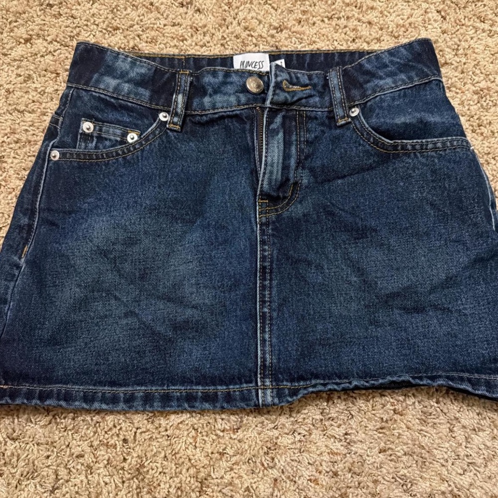 Princess Polly Dark Blue Denim Mini Skirt